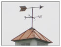 Copper Weathervane Mounted