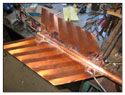 Positioned Copper Weathervane Feathers